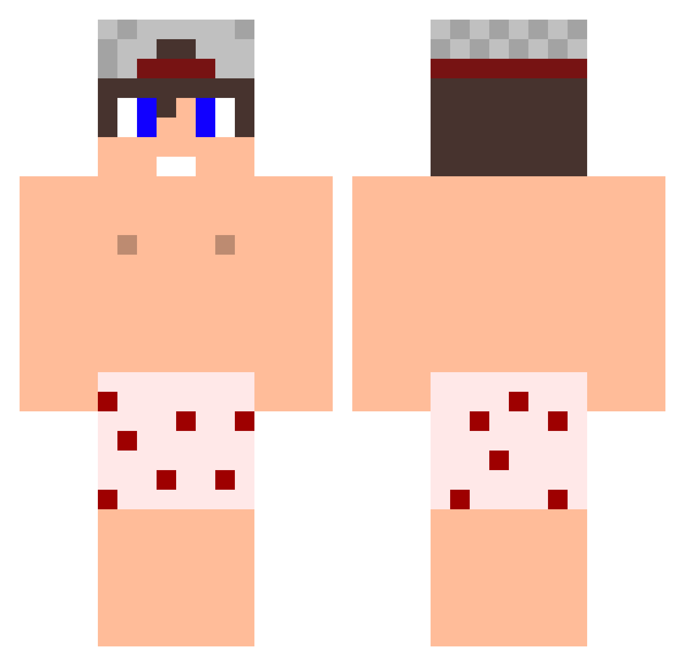 inoxtag__ Minecraft skin, front and back view