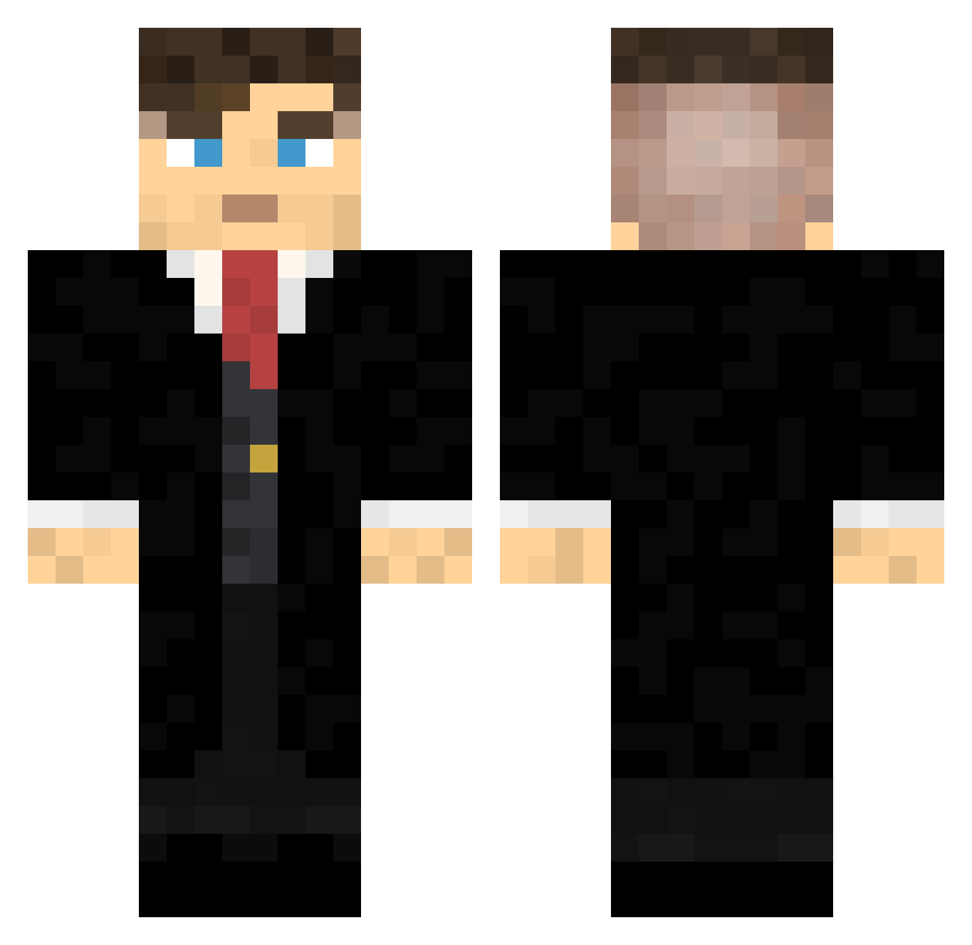 1Jamie Minecraft skin, front and back view