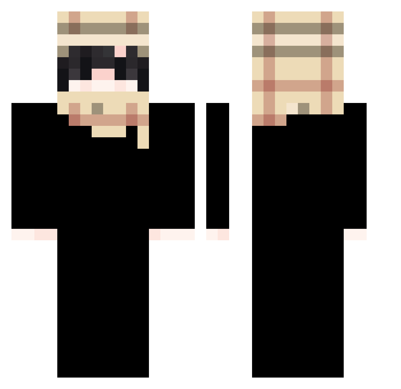 4Vyra Minecraft skin, front and back view