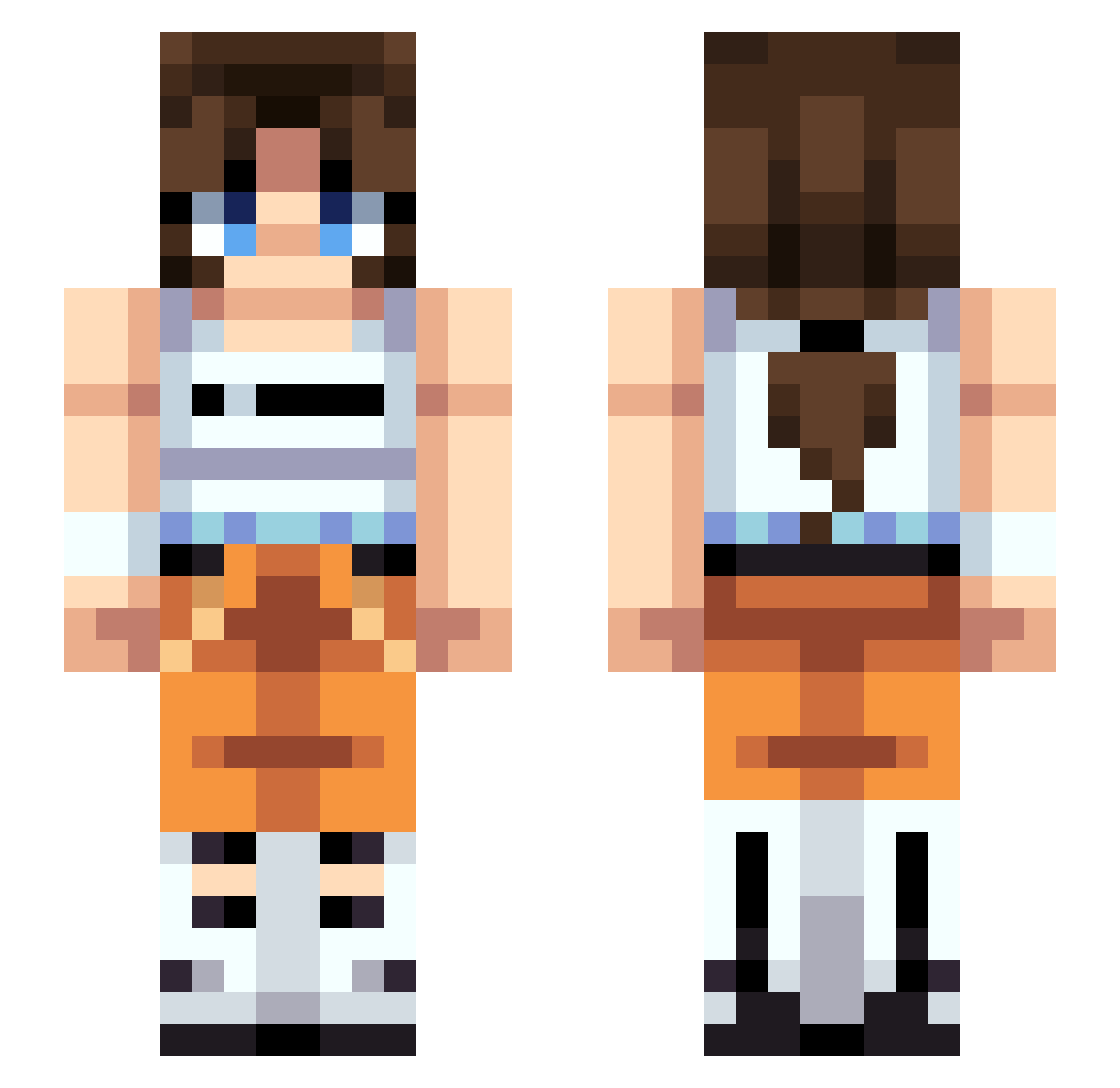 Seronomy Minecraft skin, front and back view