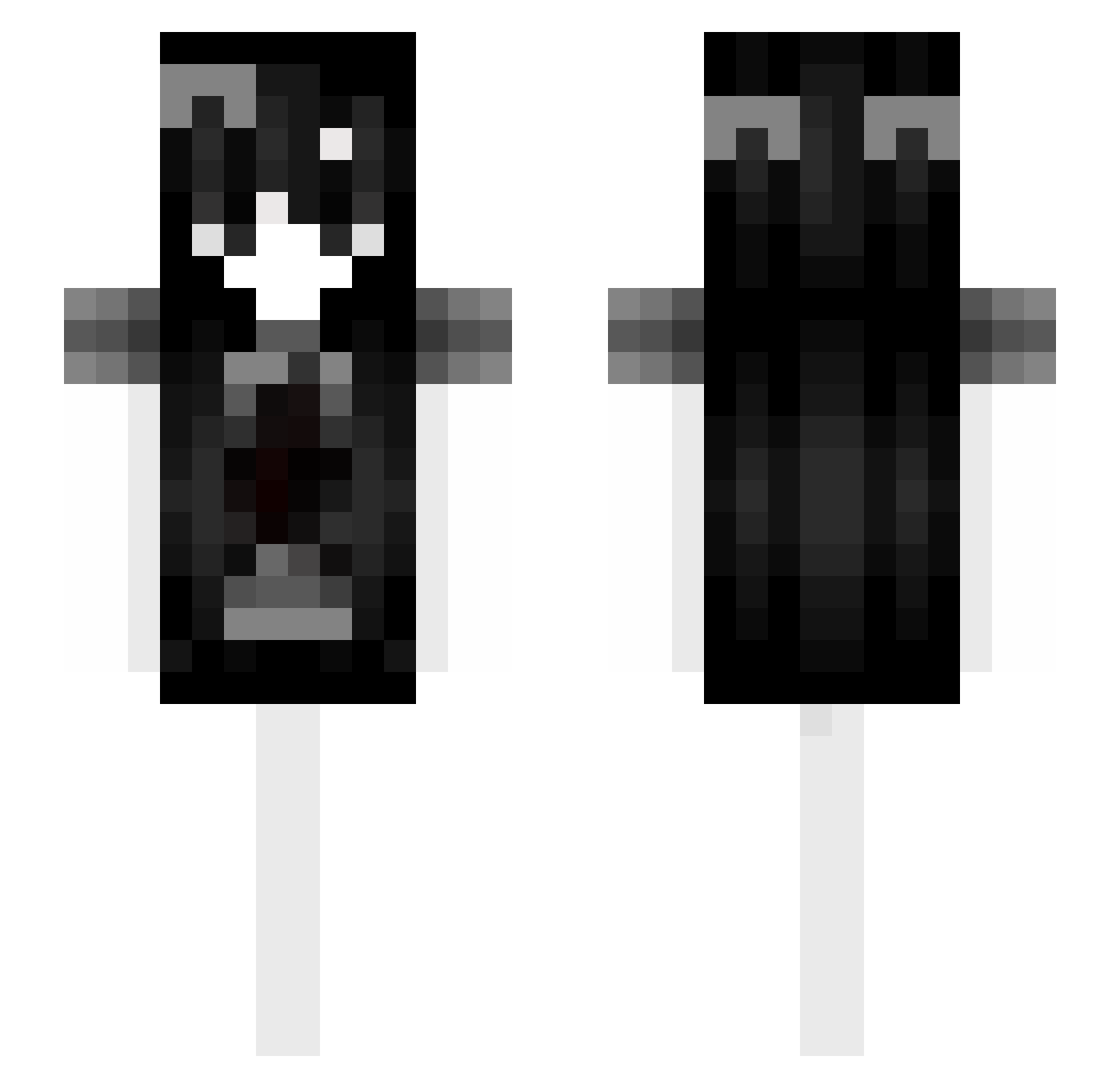 SattPwb Minecraft skin, front and back view