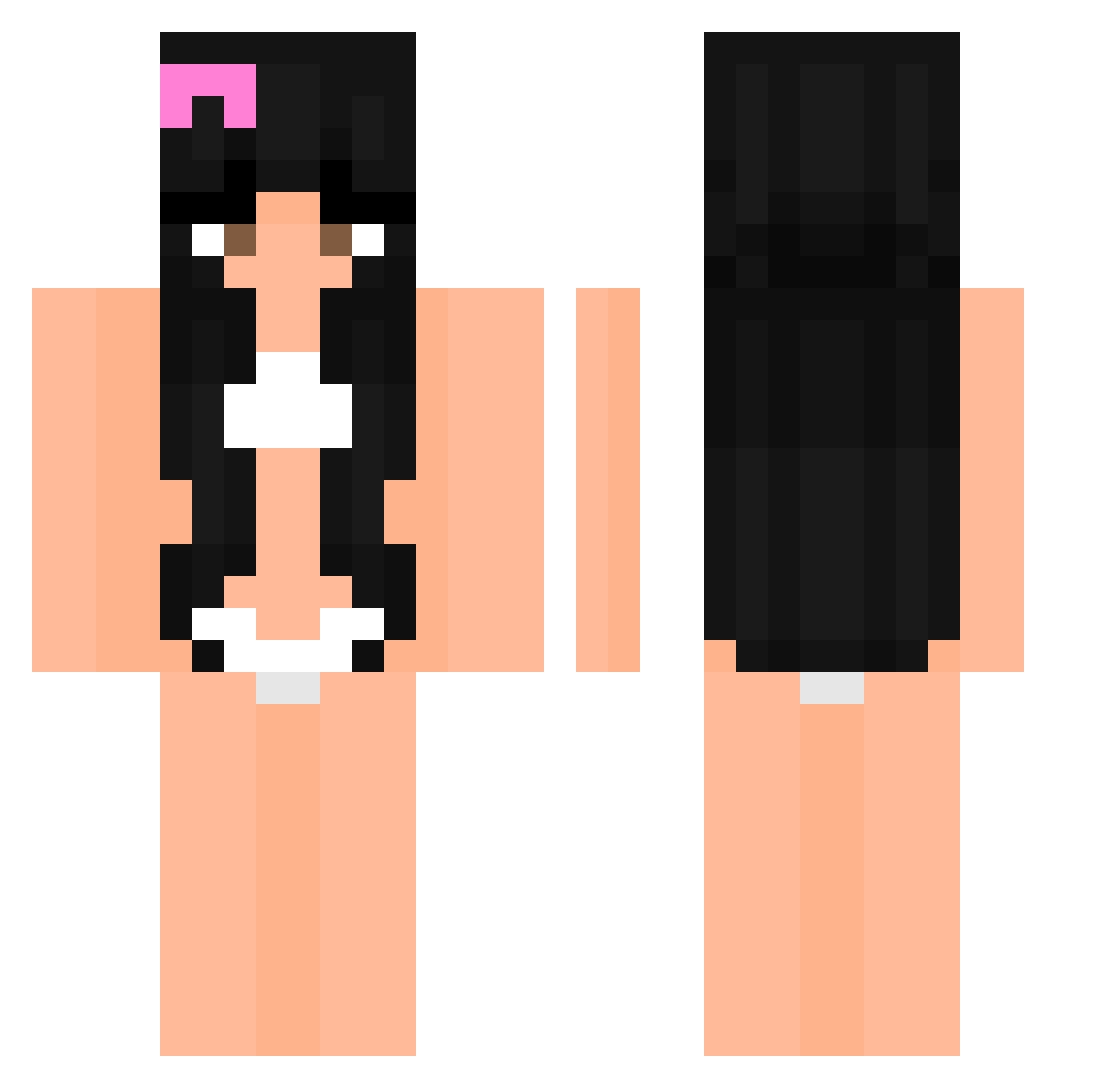 Rephact Minecraft skin, front and back view