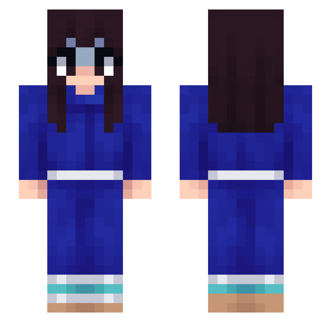 0rganon Minecraft skin, front and back view