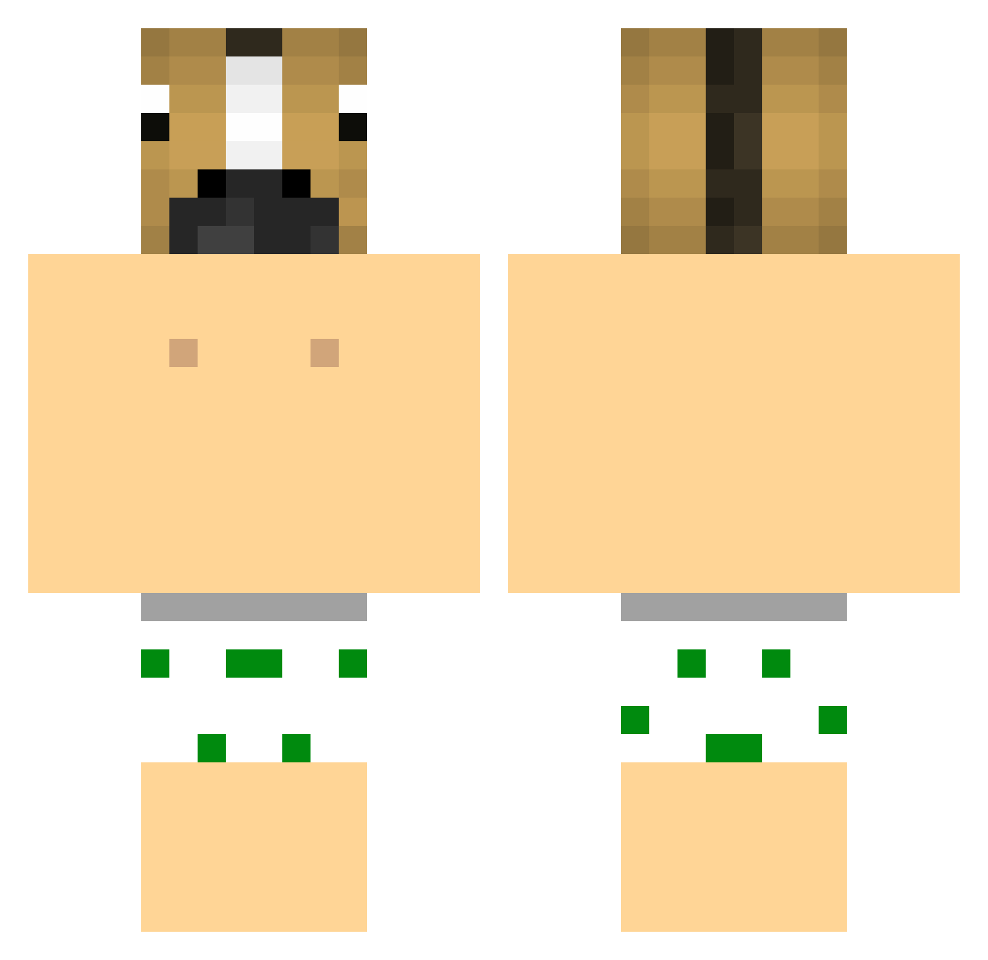 Rihanlm Minecraft skin, front and back view