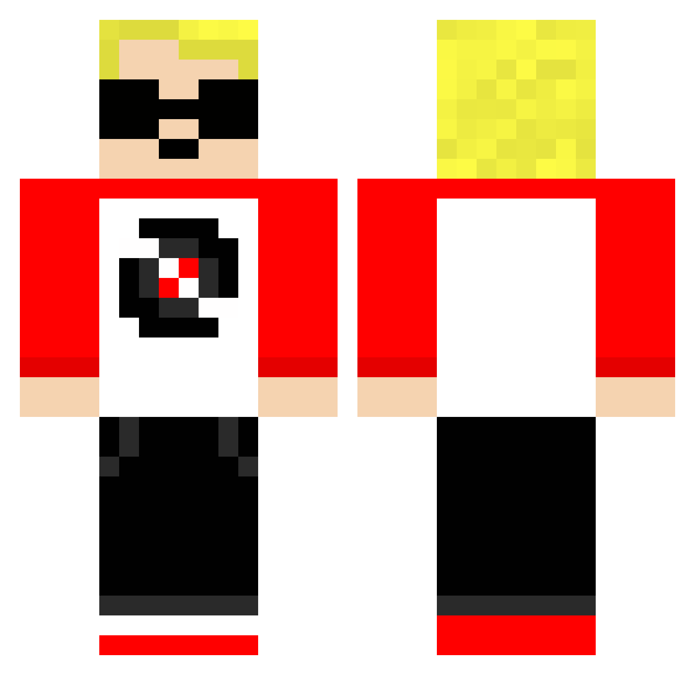 vires Minecraft skin, front and back view