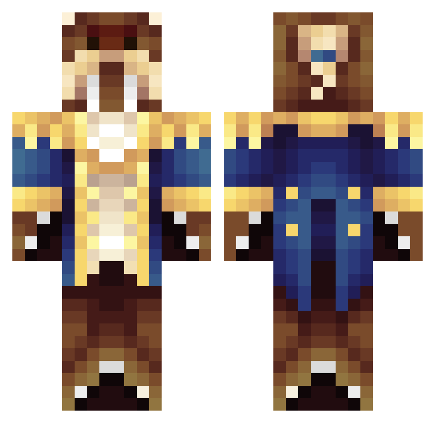 BACALAO2184 Minecraft skin, front and back view