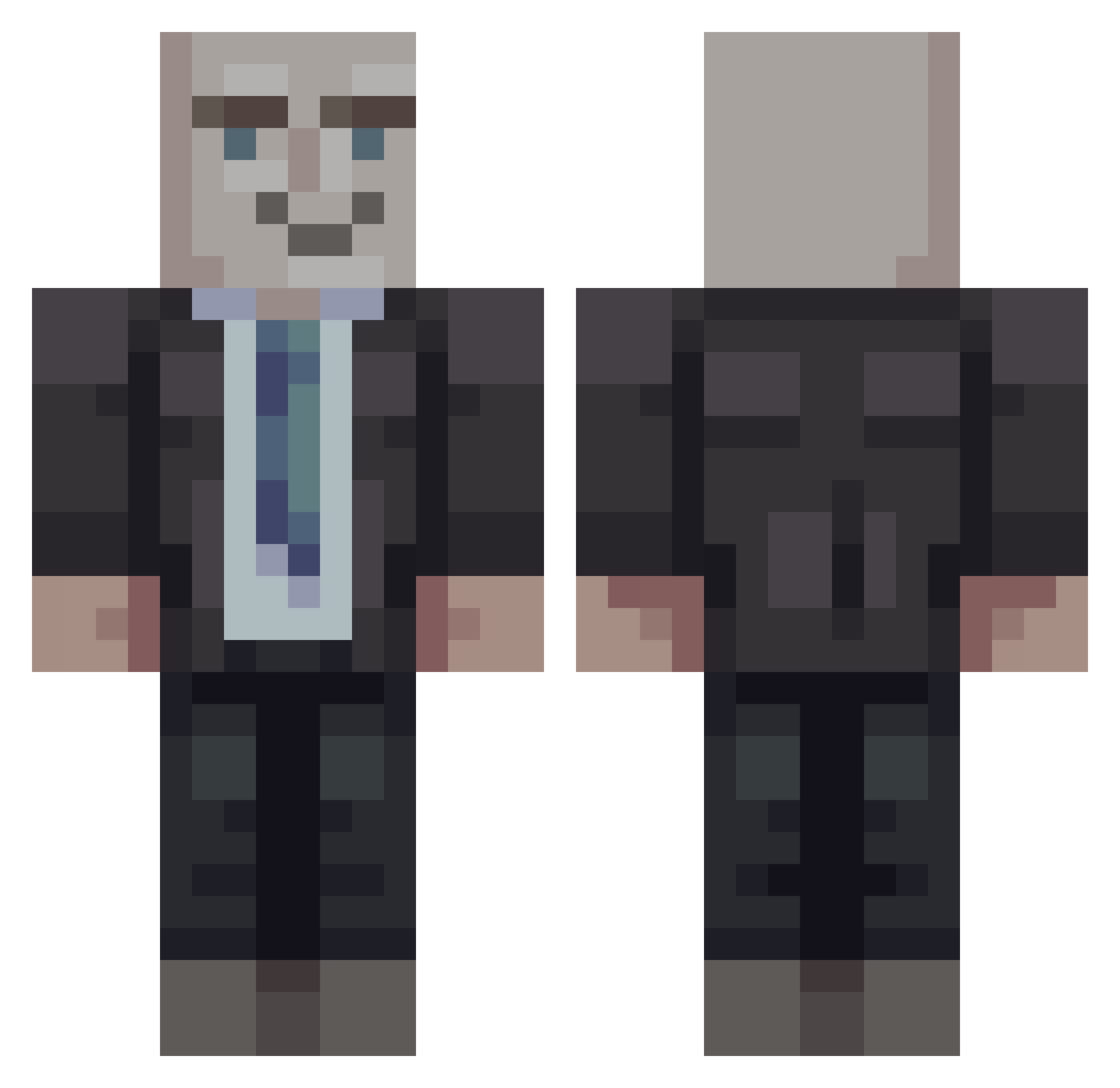 mistermatzo Minecraft skin, front and back view