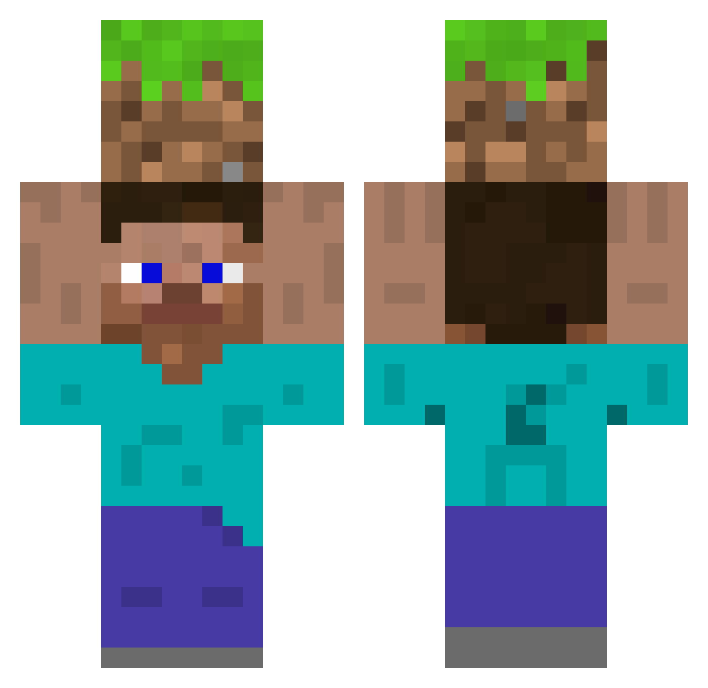 Deterioration - holding block Minecraft skin