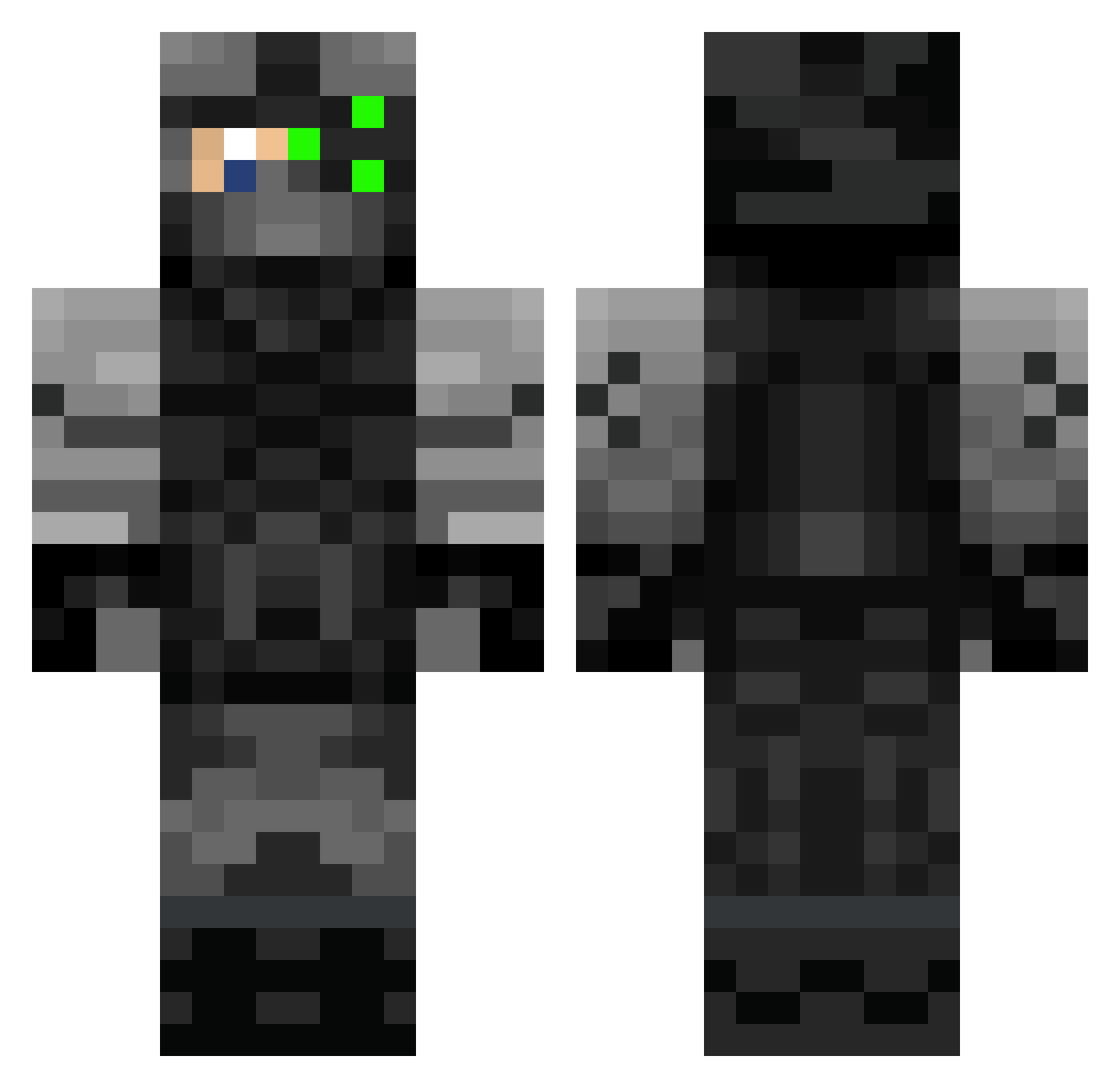 tinhouse Minecraft skin, front and back view