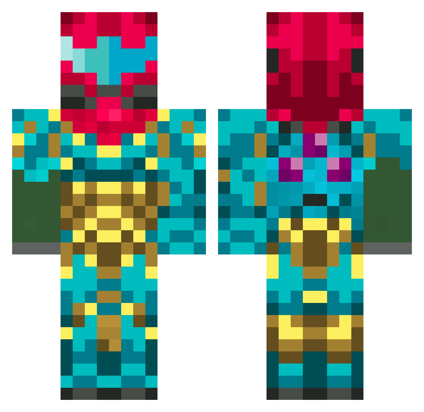 shmevandamoon Minecraft skin, front and back view