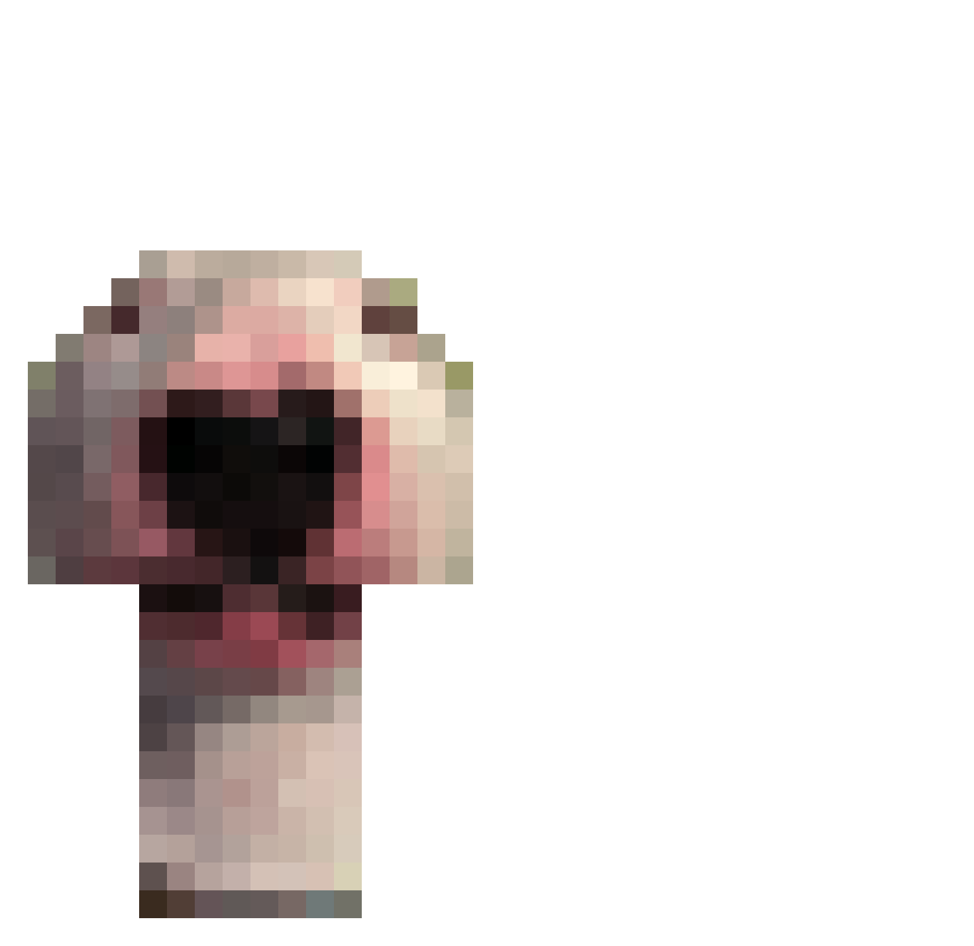 Poodi2 Minecraft skin, front and back view