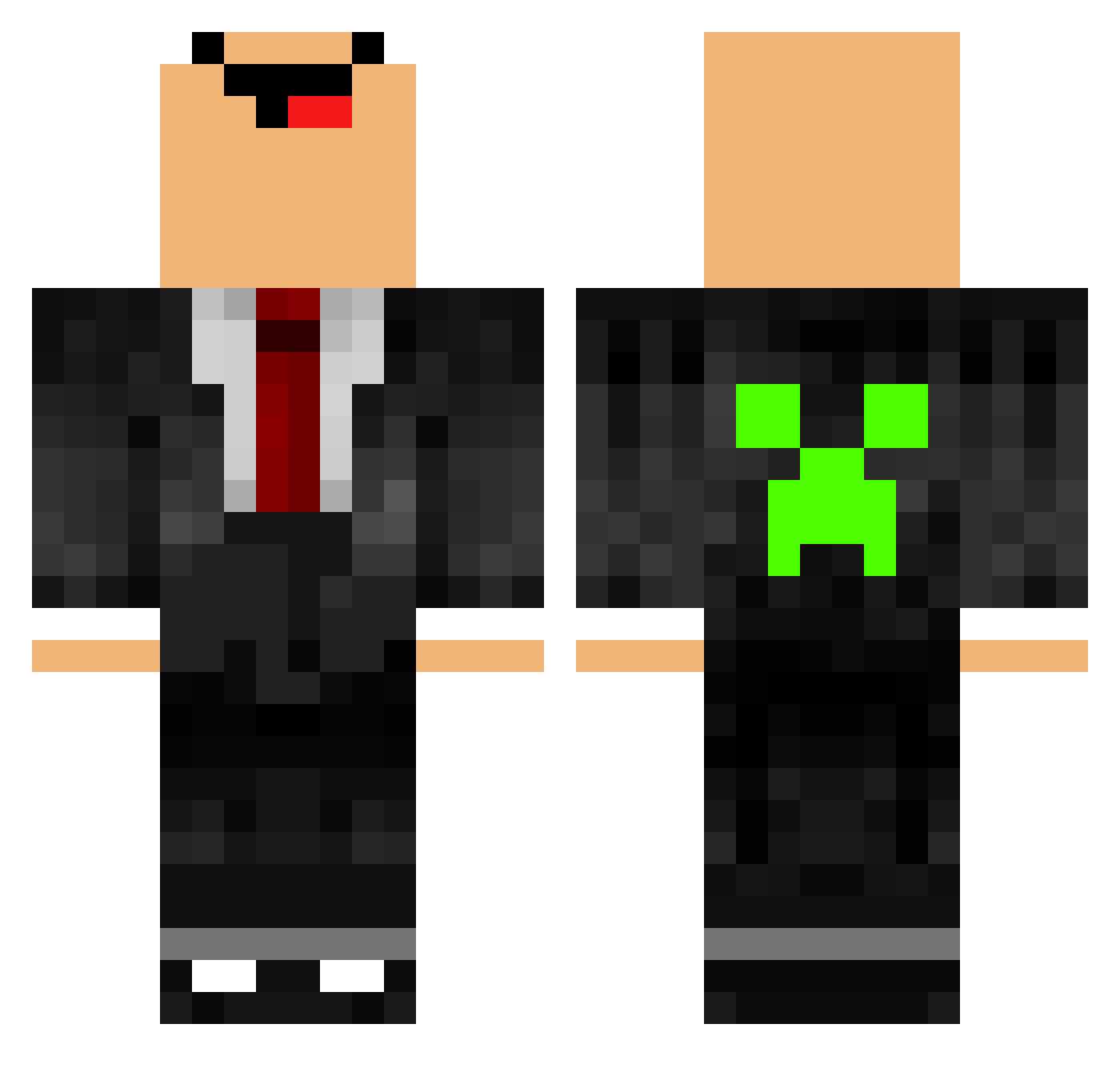 Daviesan Minecraft skin, front and back view