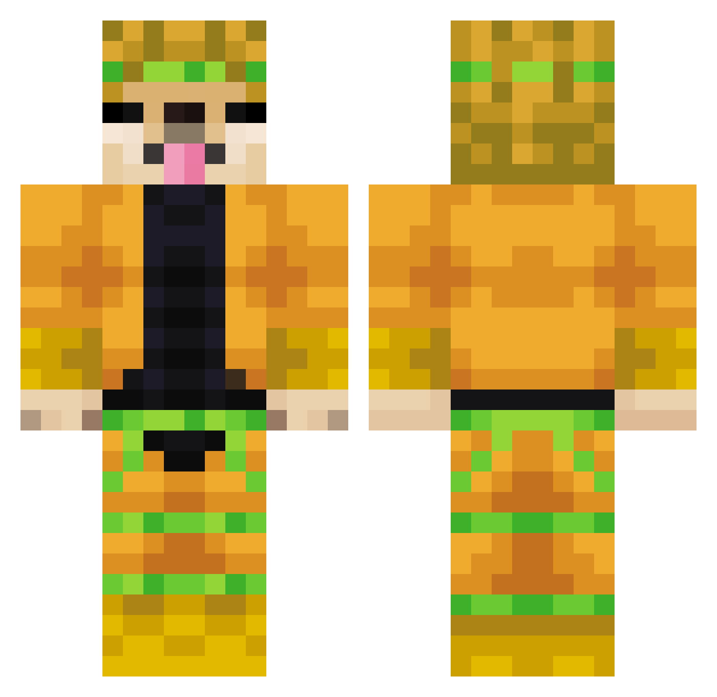 acityyy Minecraft skin, front and back view