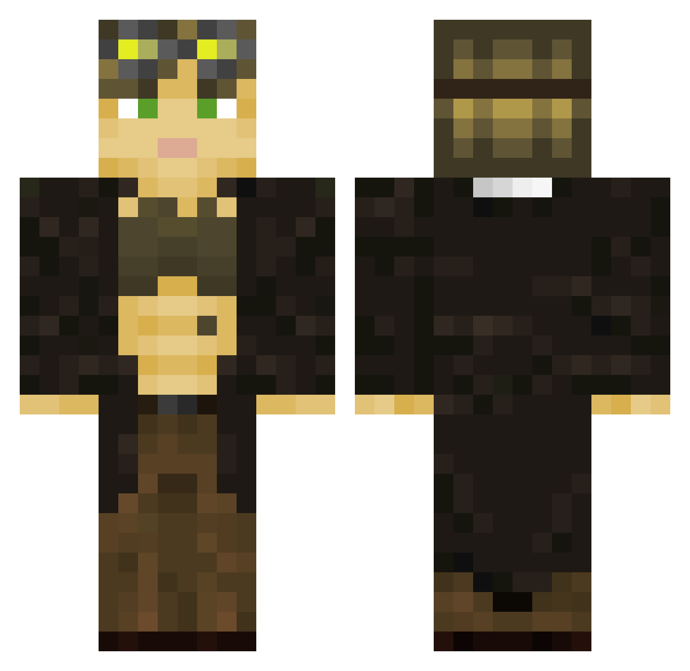 oskar01123 Minecraft skin, front and back view