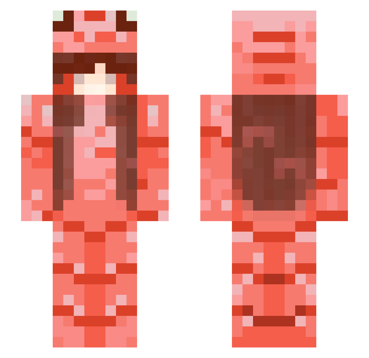 Falstarin Minecraft skin, front and back view