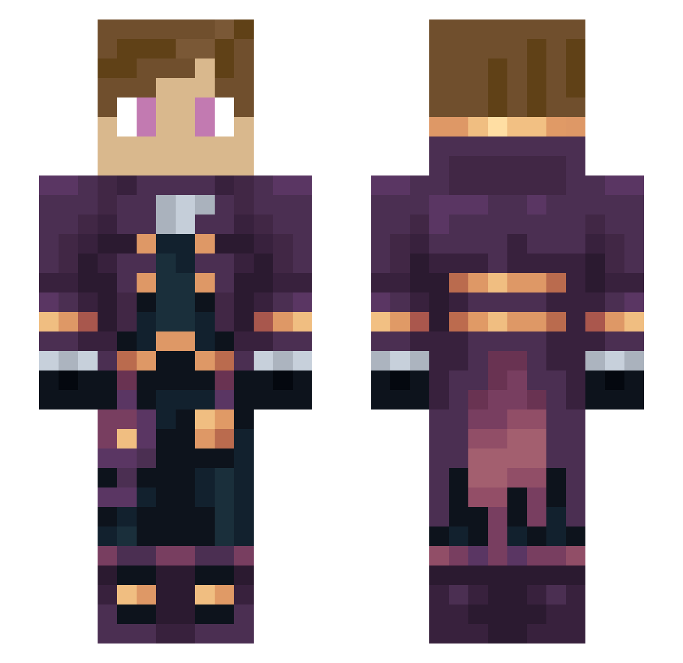 matmok Minecraft skin, front and back view