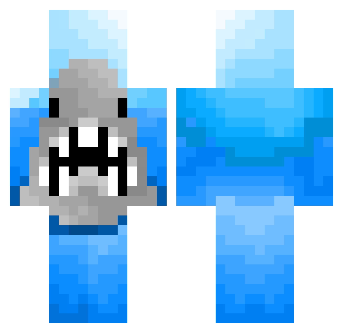 Lundboel Minecraft skin, front and back view