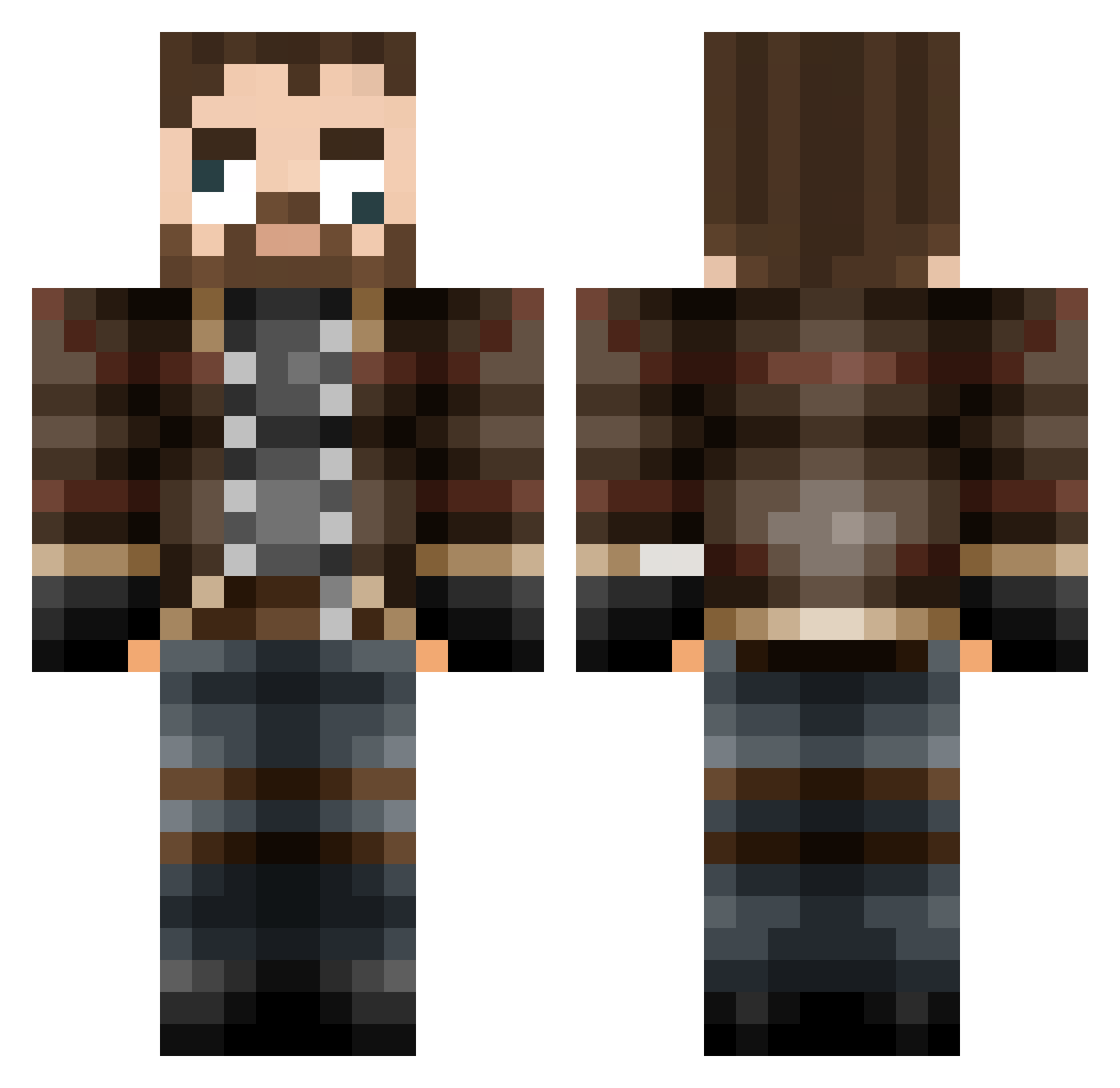 Webon007 Minecraft skin, front and back view