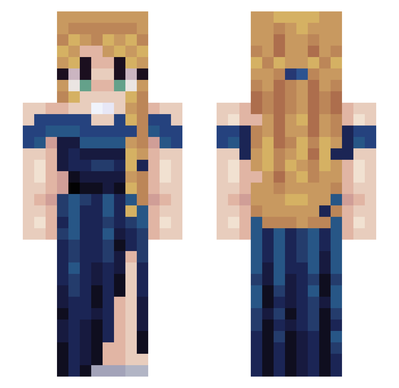 IwashiPT Minecraft skin, front and back view