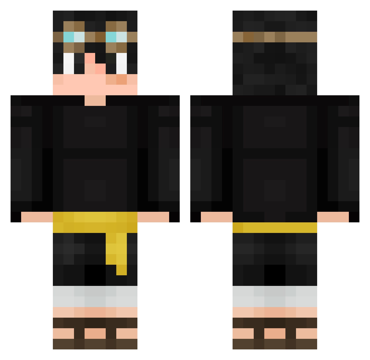 Pavante Minecraft skin, front and back view
