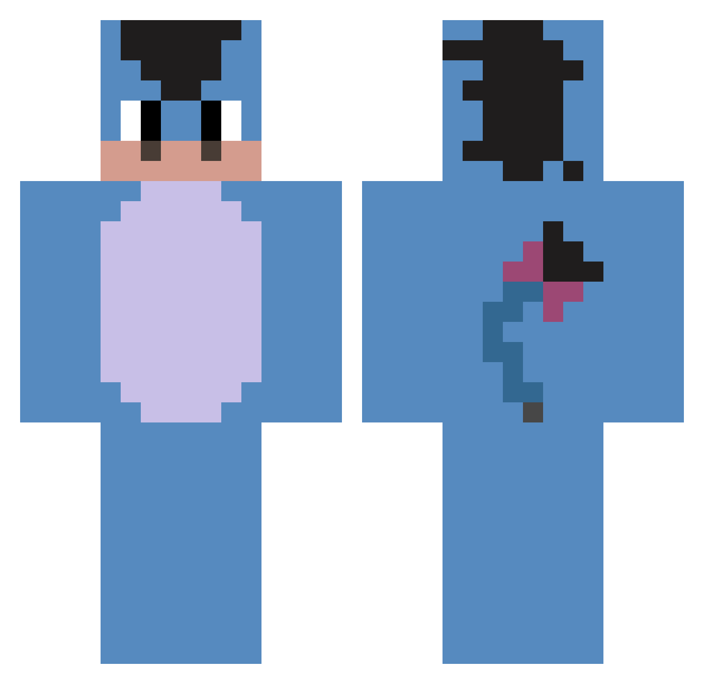 Elyzionaxa_ Minecraft skin, front and back view
