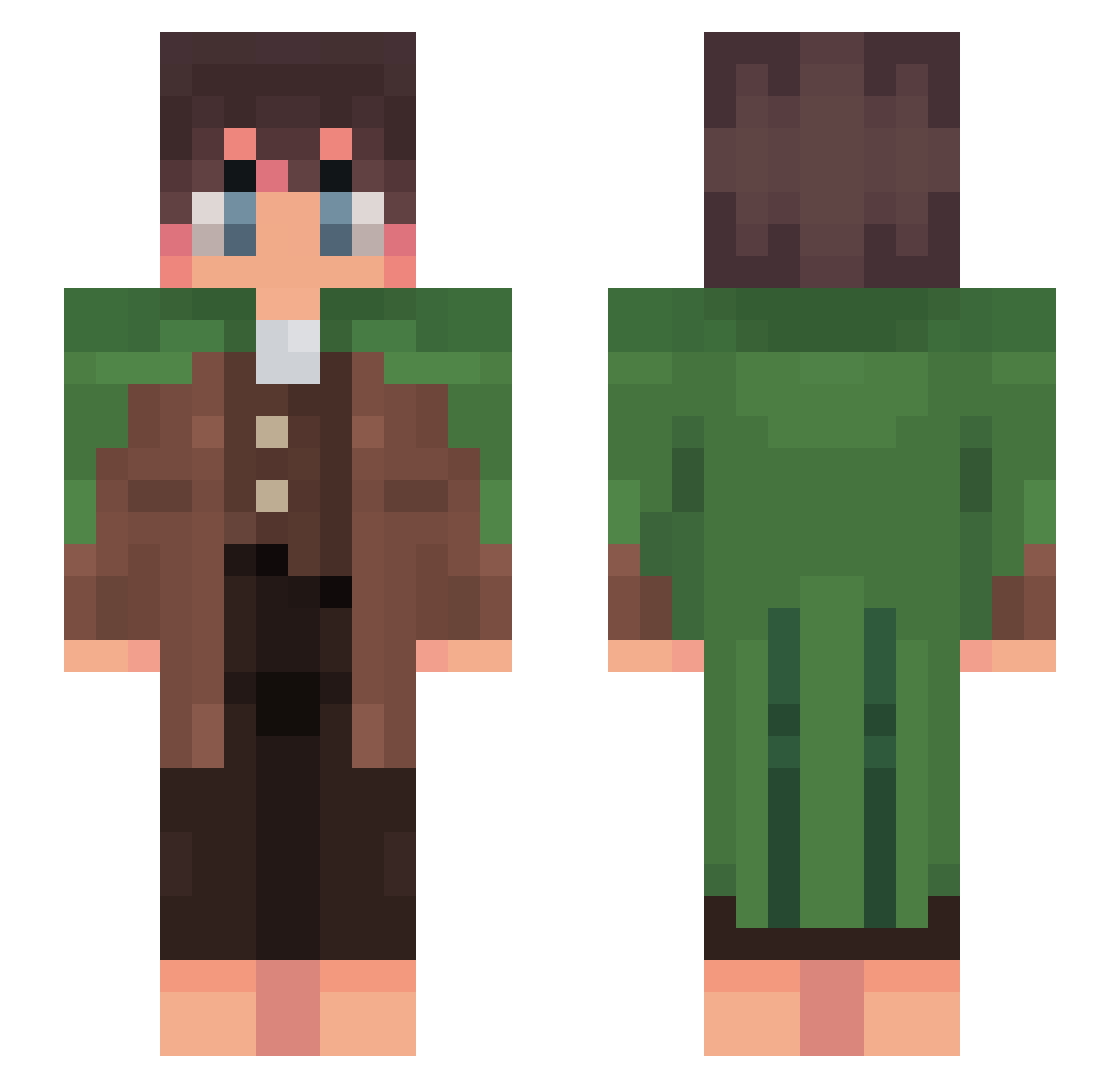 A_PhantomMenace Minecraft skin, front and back view
