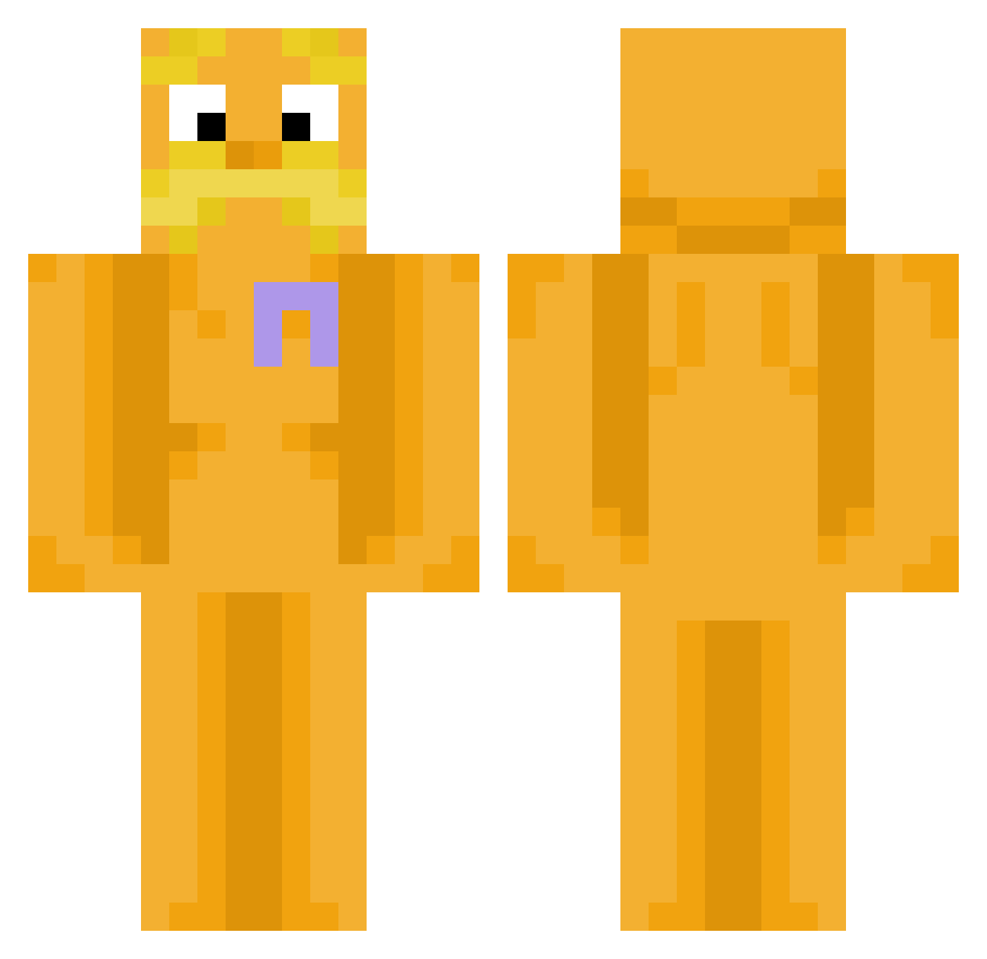 Sciapod Minecraft skin, front and back view