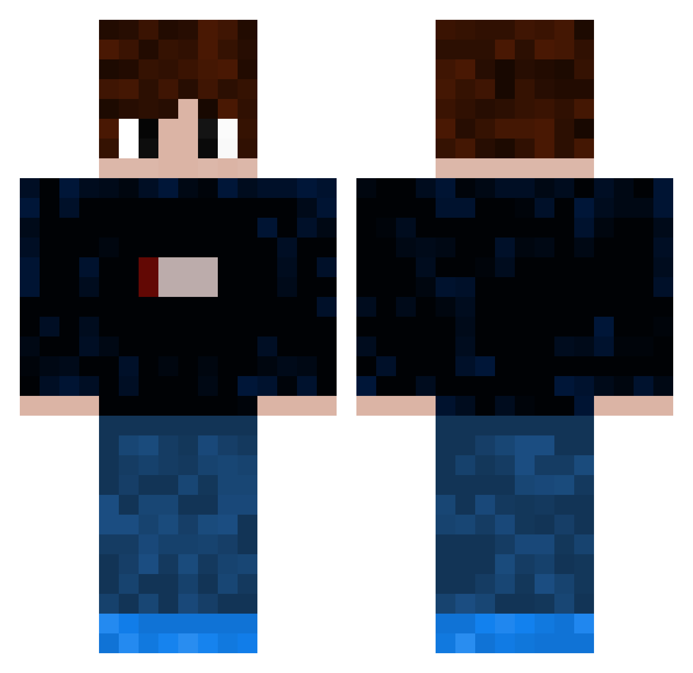 Mat3j_B Minecraft skin, front and back view