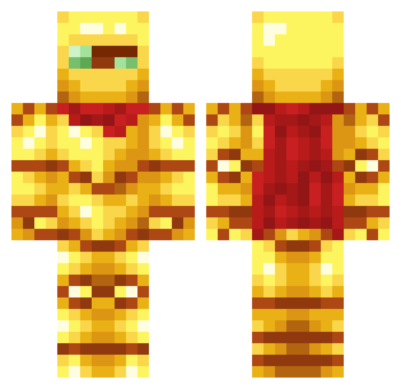 Rev_091 Minecraft skin, front and back view