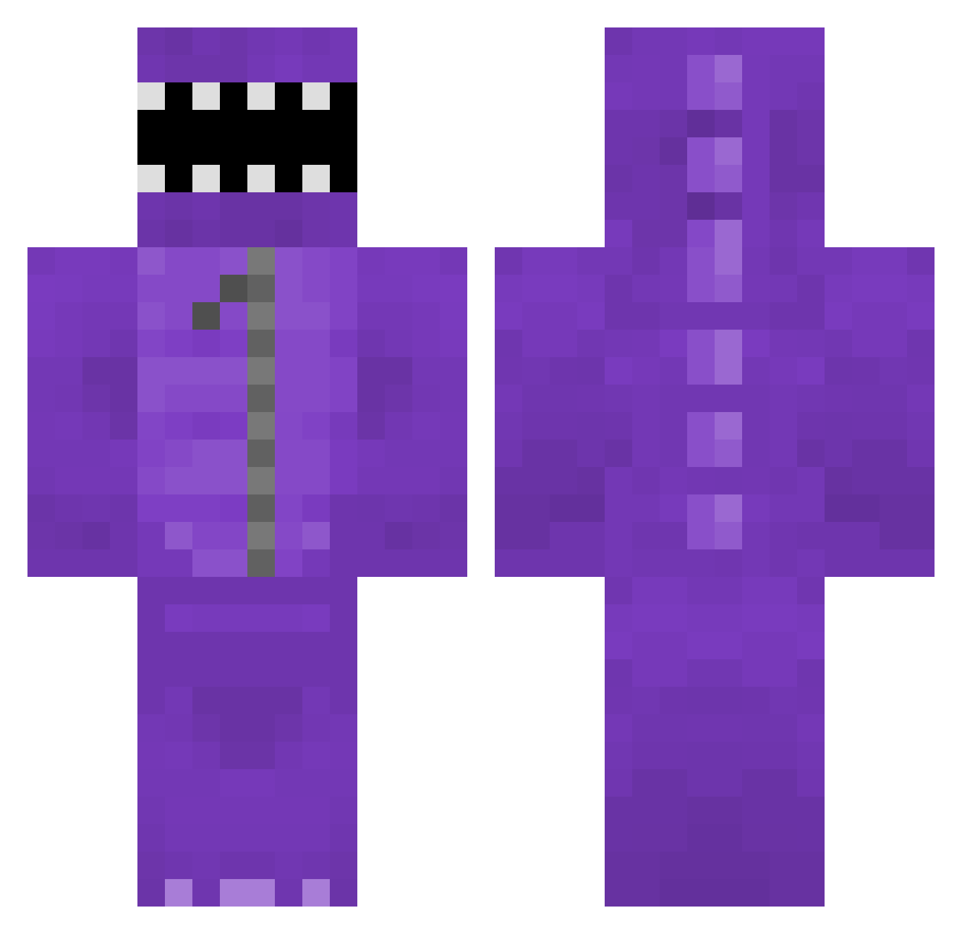 zJonas24 Minecraft skin, front and back view