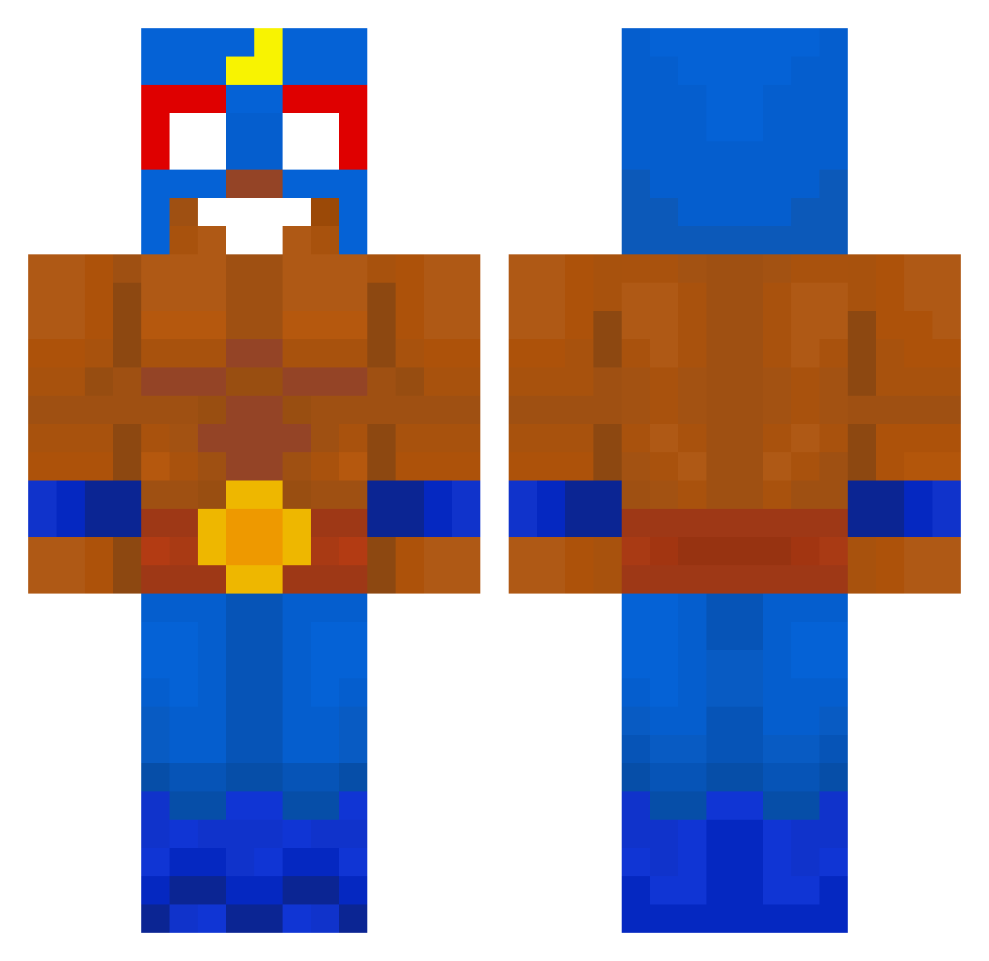ReFairful Minecraft skin, front and back view