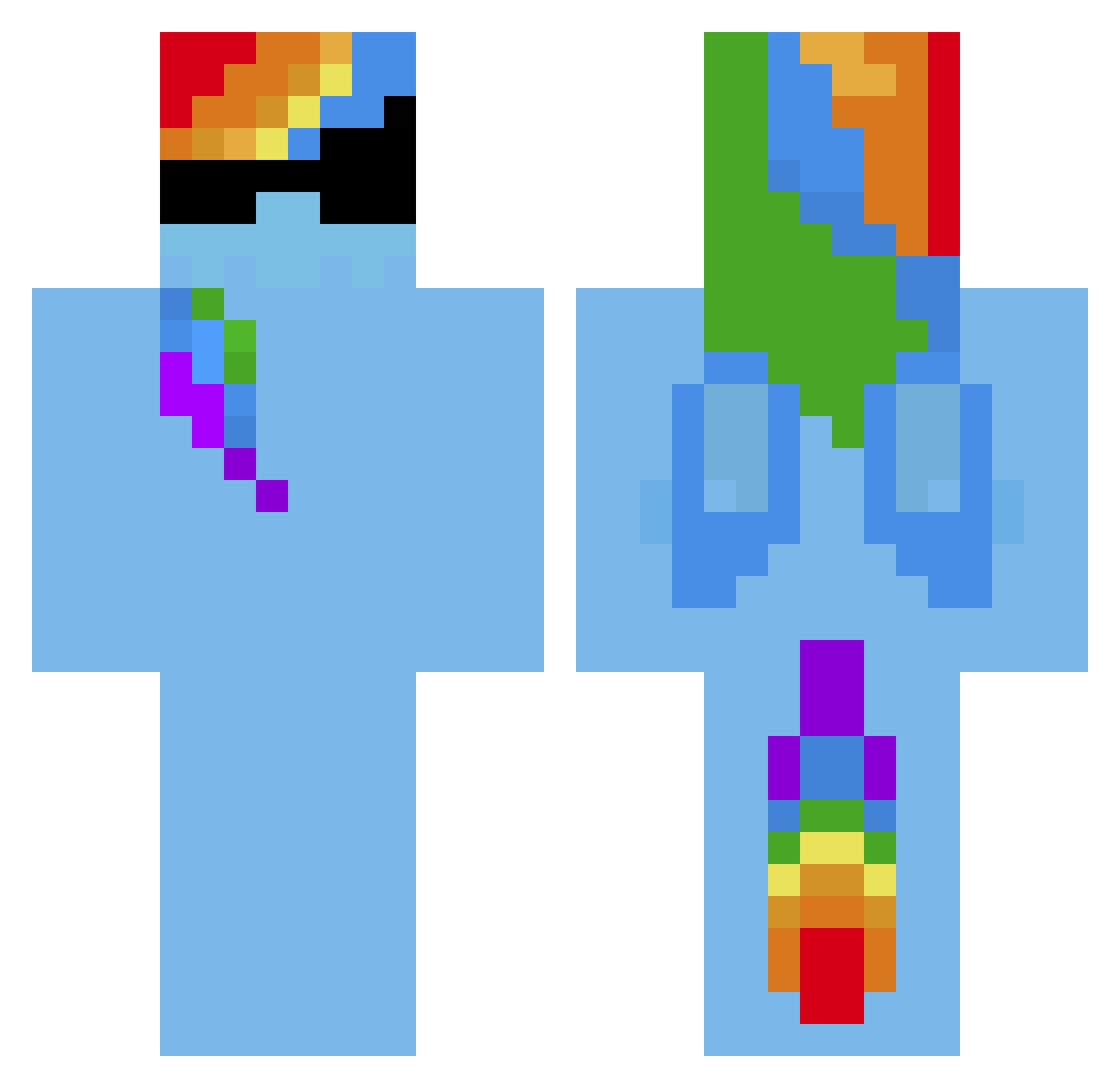 Devd_9999 Minecraft skin, front and back view