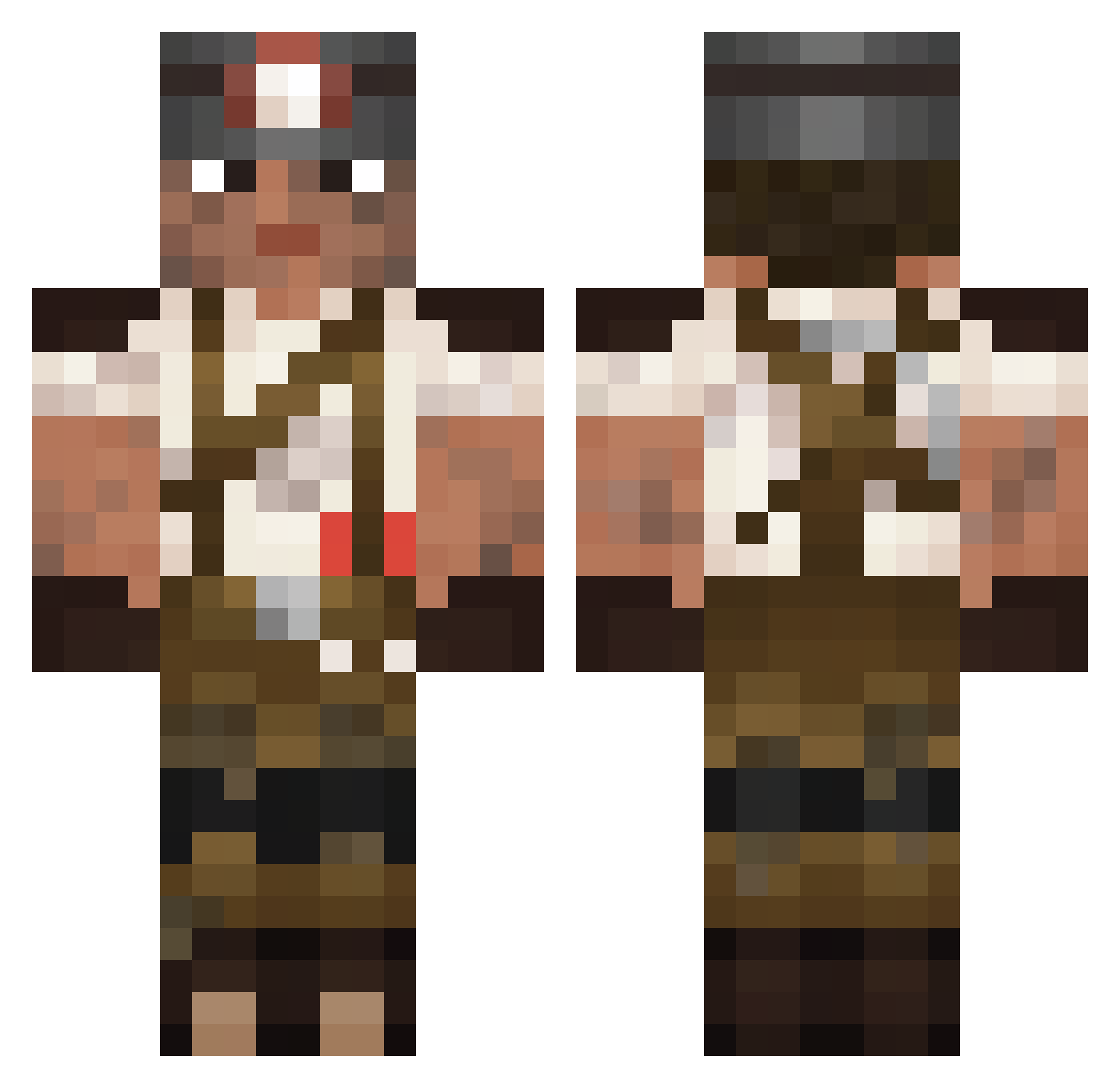 Chili_CornDog Minecraft skin, front and back view