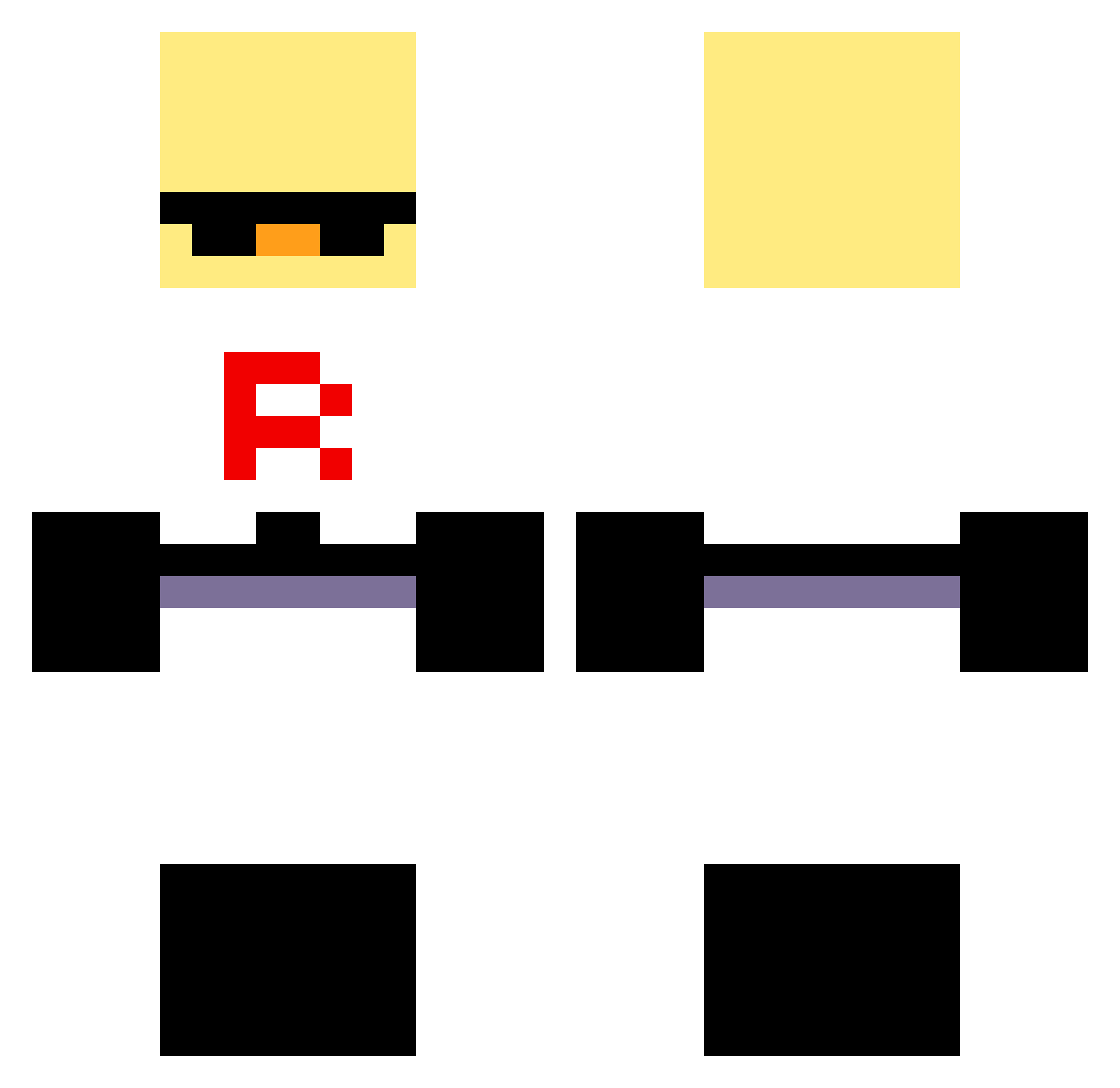 doomifi Minecraft skin, front and back view
