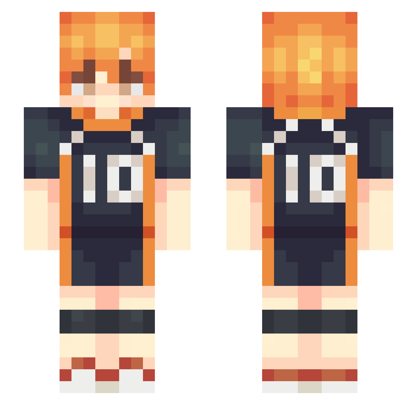 Calixxxxxxxxxxxx Minecraft skin, front and back view