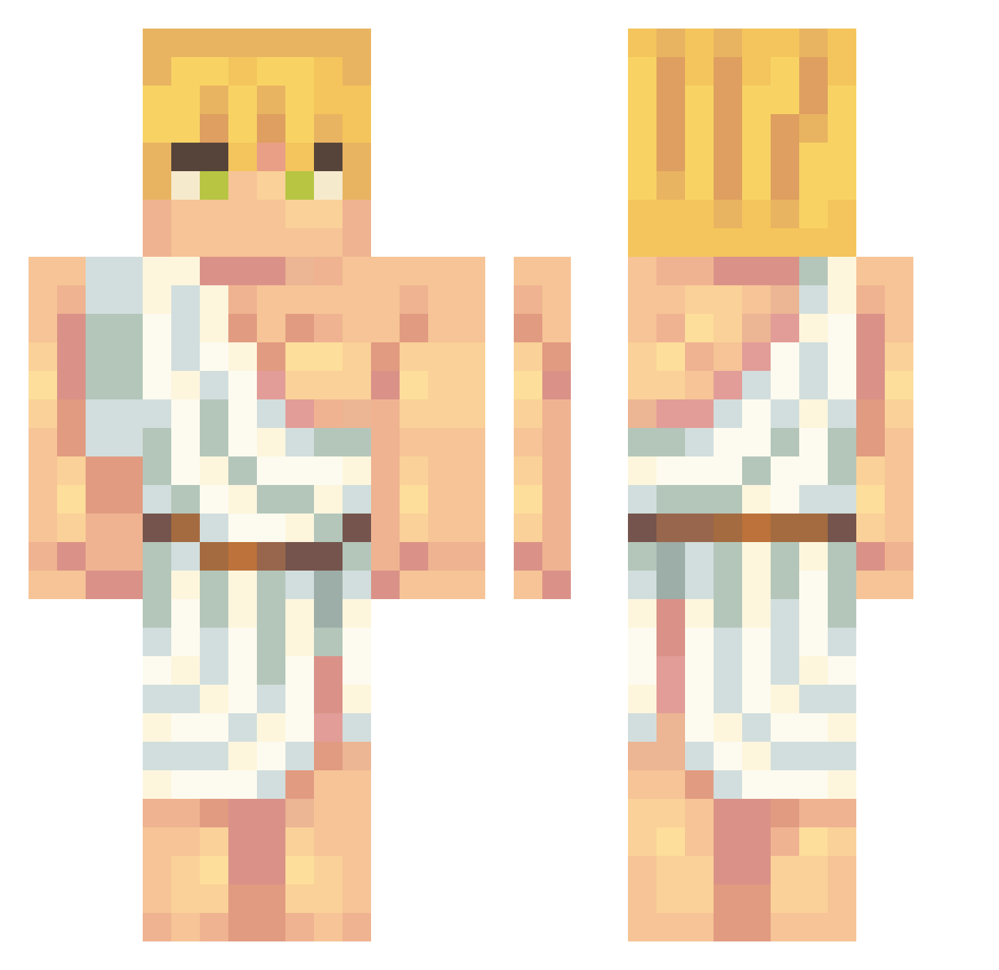 wavyoff30 Minecraft skin, front and back view