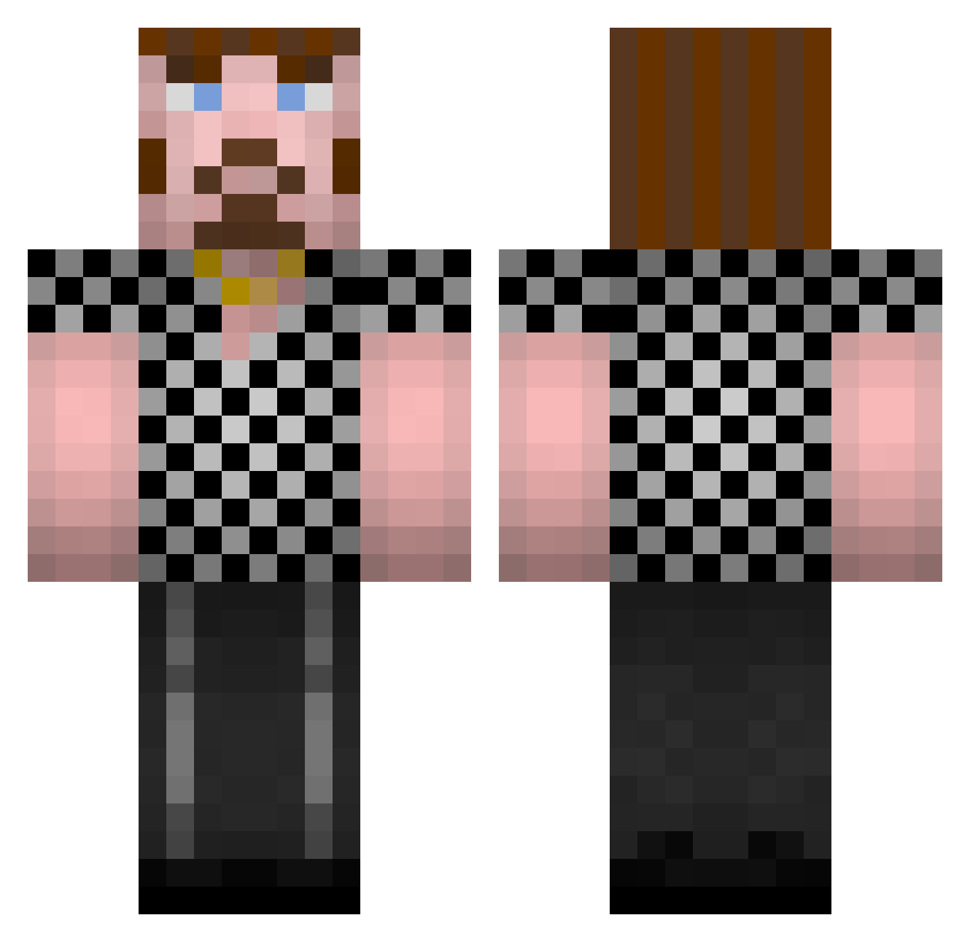 _Kseron_ Minecraft skin, front and back view