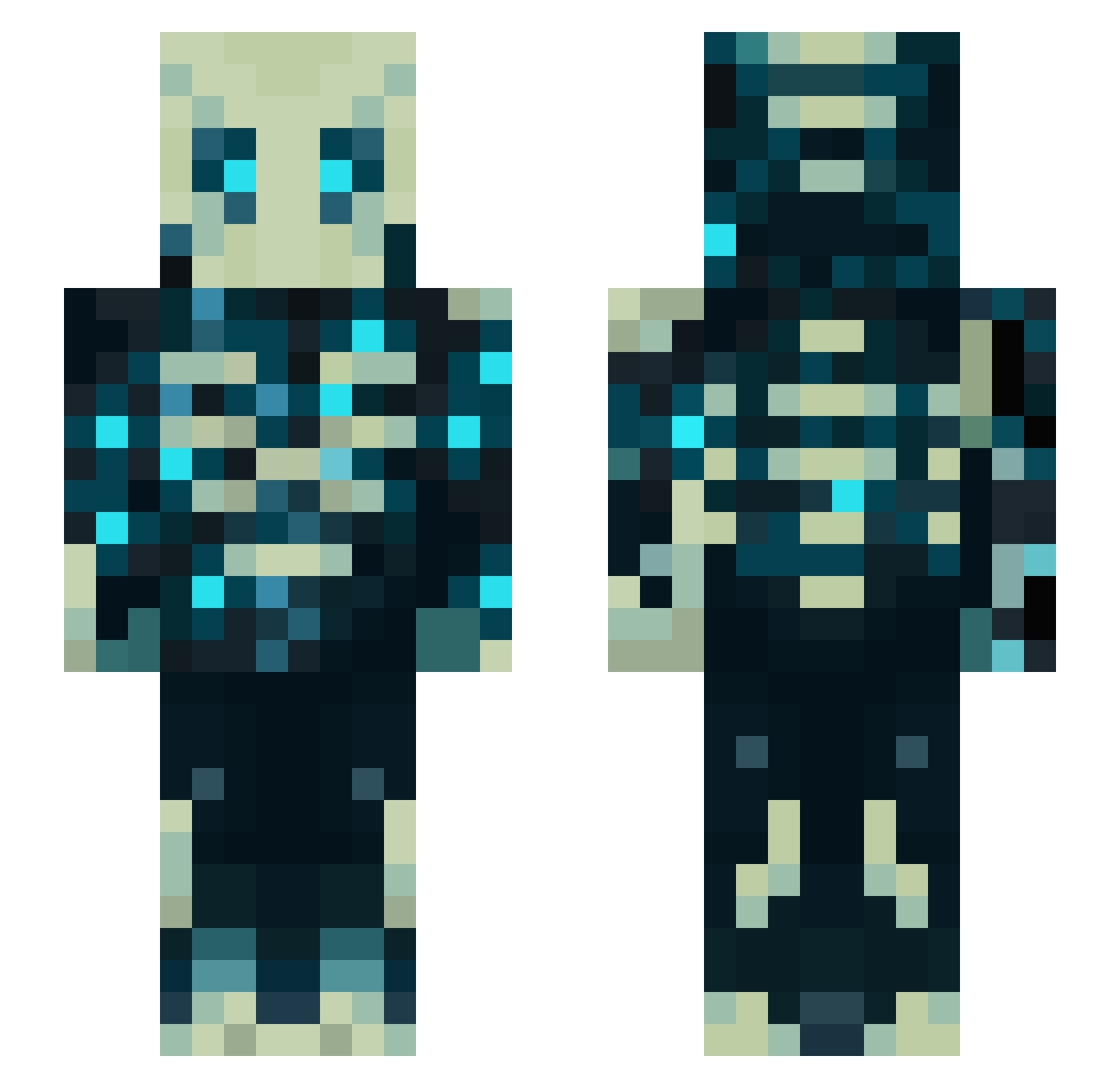 Curse_Of_Calypso Minecraft skin, front and back view