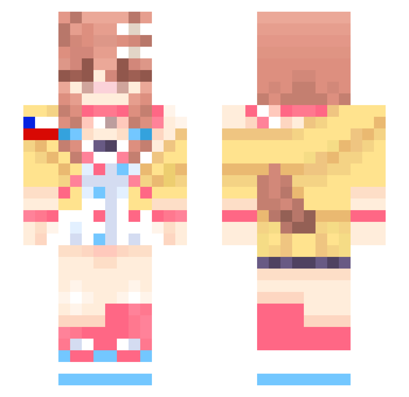 Enslaved_Clown Minecraft skin, front and back view
