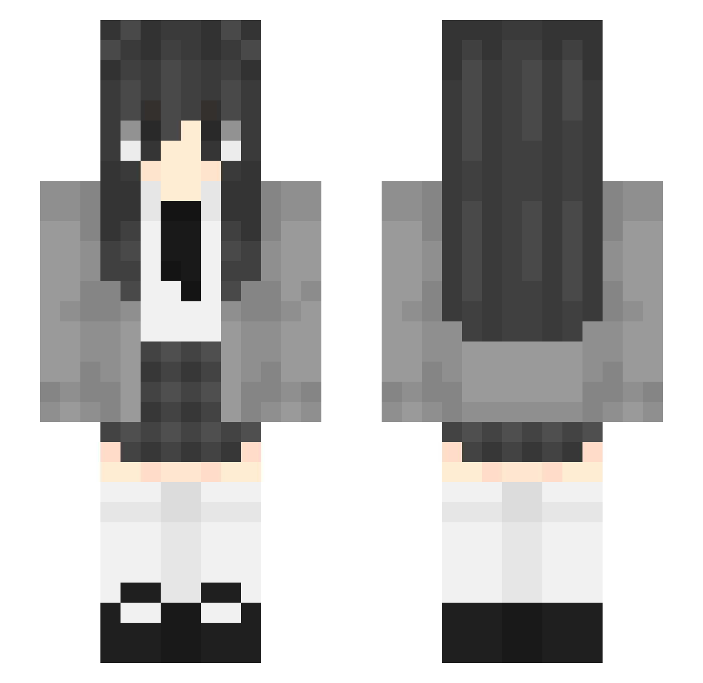 Ashtonl0 Minecraft skin, front and back view