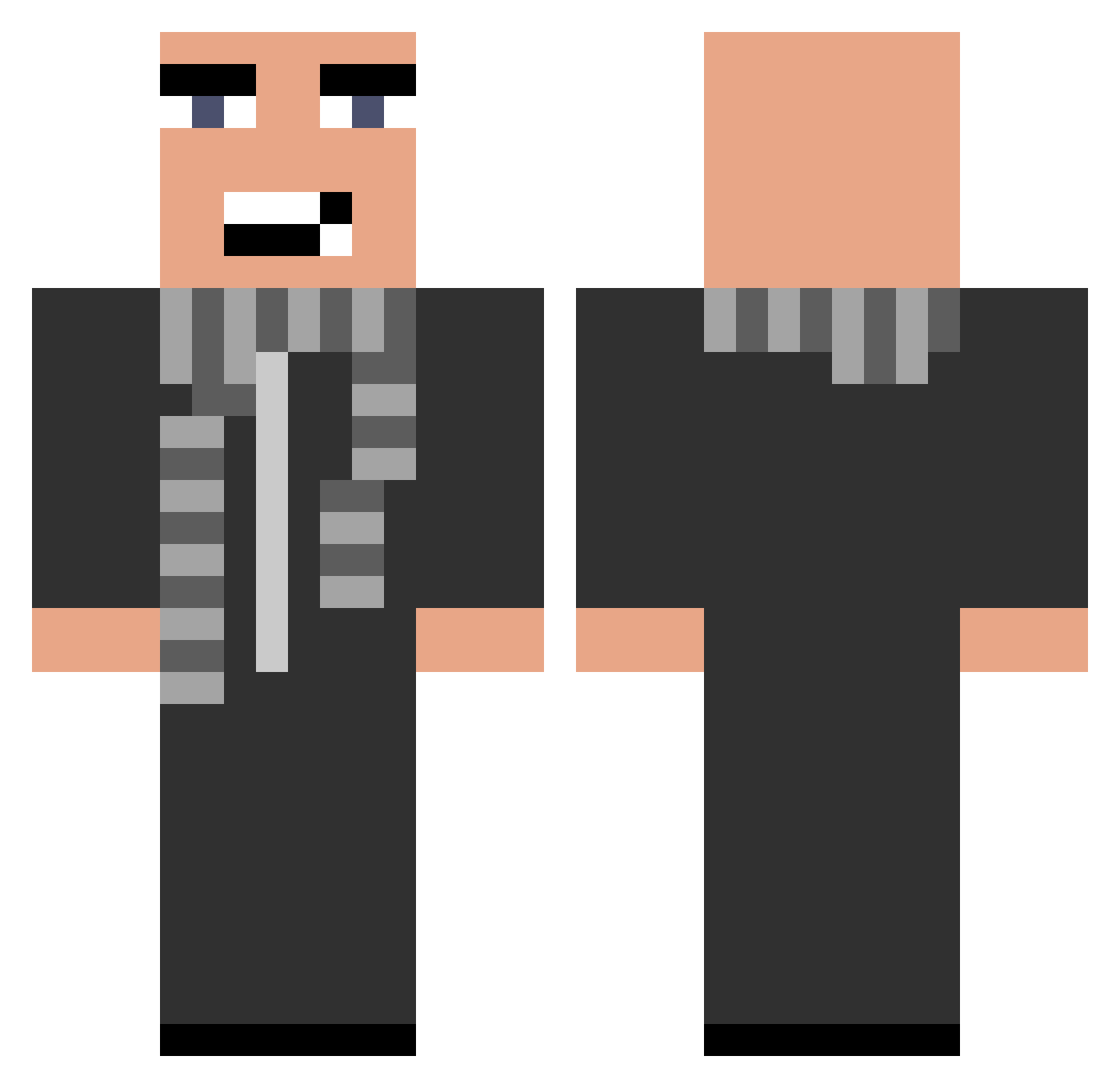 8nIs4Ft7 Minecraft skin, front and back view