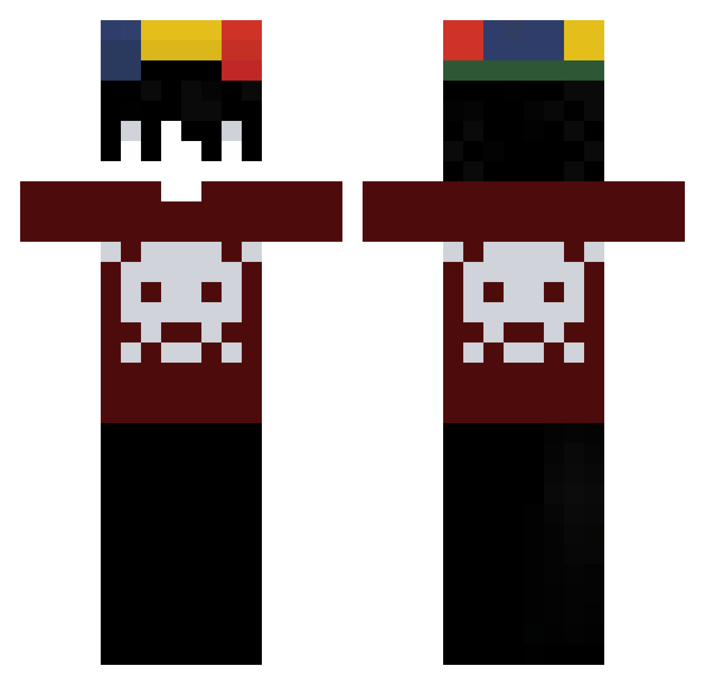 MaurixStar Minecraft skin, front and back view