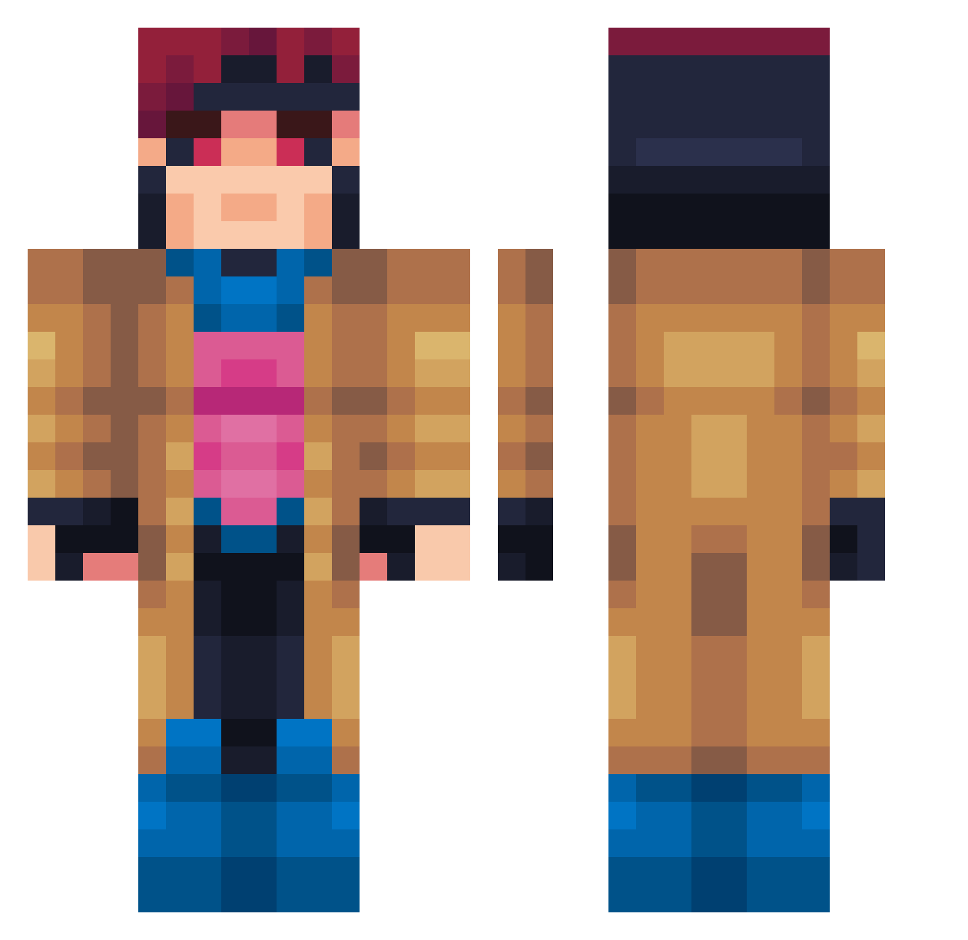 pietrinhoba Minecraft skin, front and back view