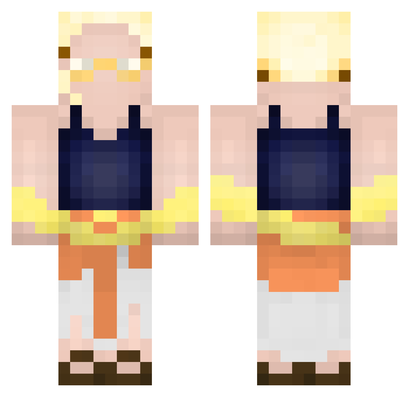 RukeV Minecraft skin, front and back view