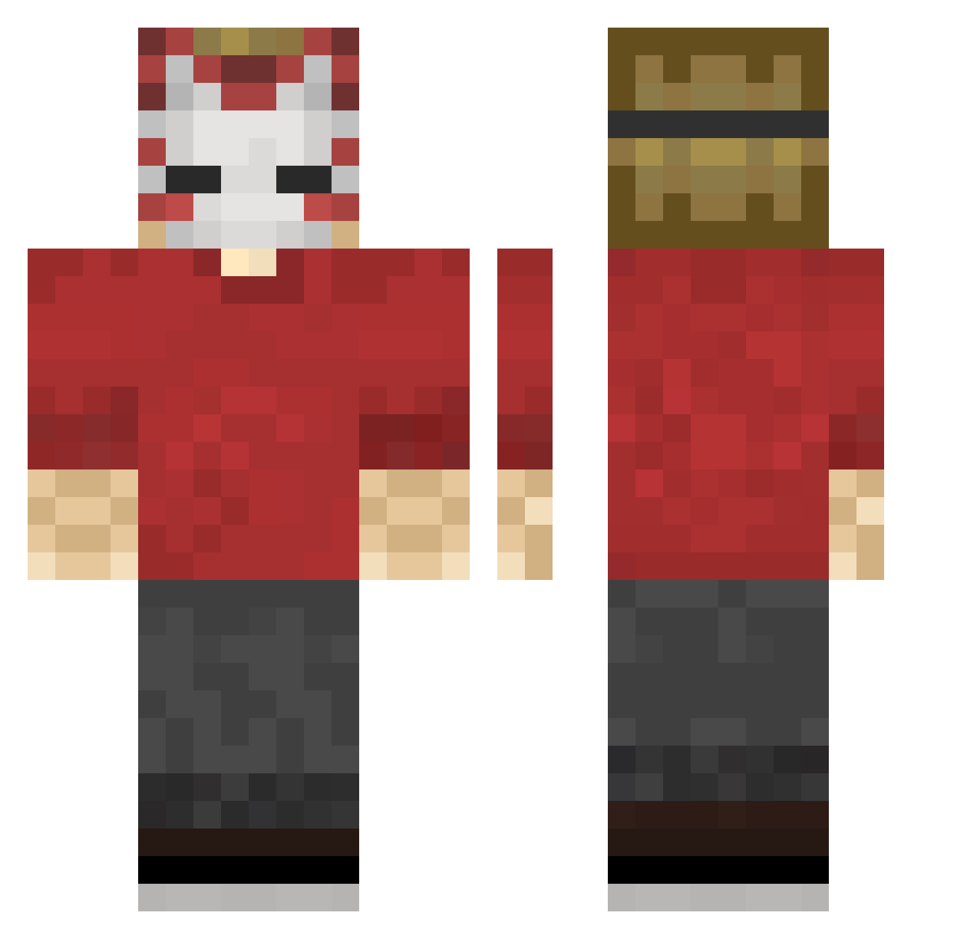 IAMNOTRAJ Minecraft skin, front and back view