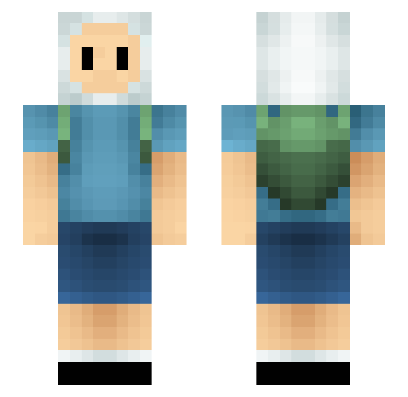 21spicy Minecraft skin, front and back view