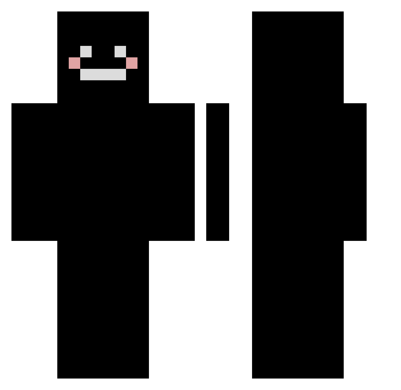 MinecraftSeller Minecraft skin, front and back view