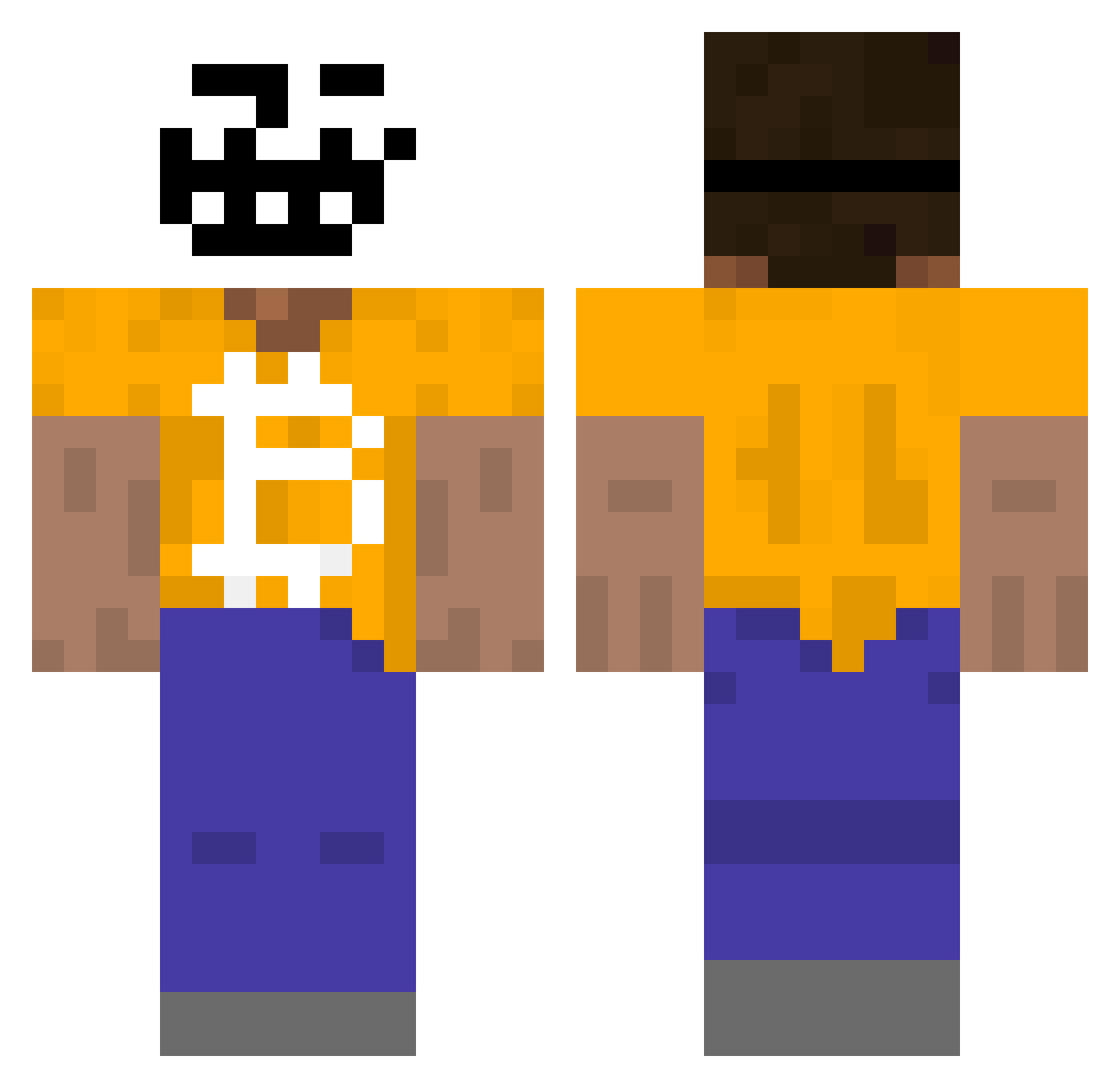 recology_seal Minecraft skin, front and back view