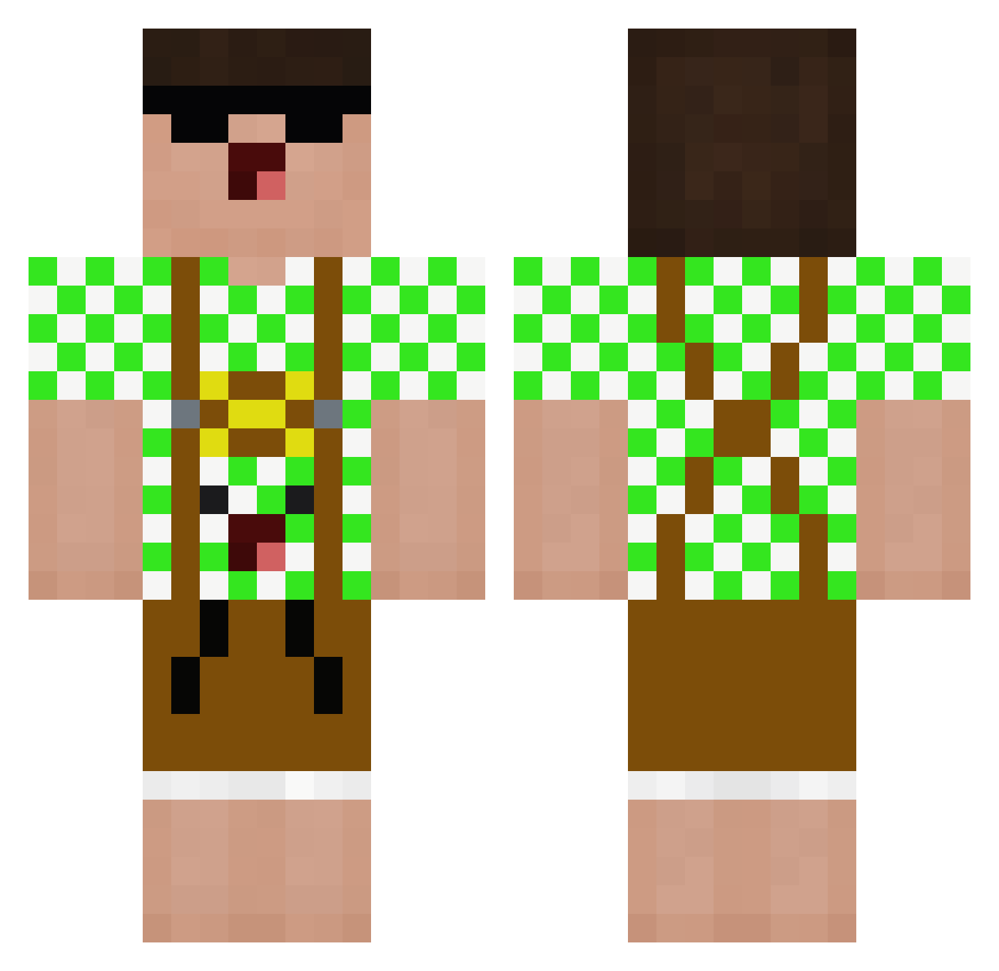 bierfriedl Minecraft skin, front and back view