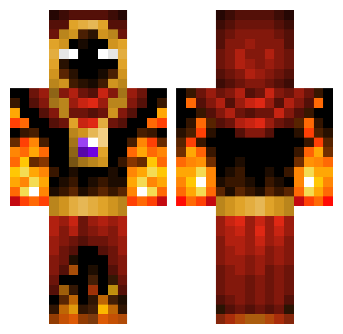 FatalPulse_ Minecraft skin, front and back view